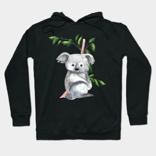 Lovely Koala Bear Drawing Cute Australian Native Gift Hoodie